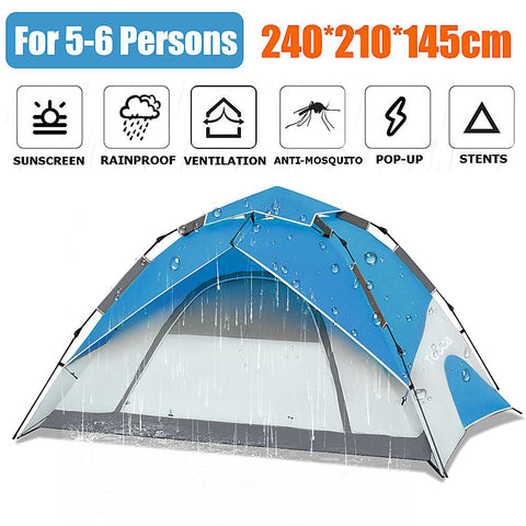 5-6 Person Camping Tent Instant Set Up Up
